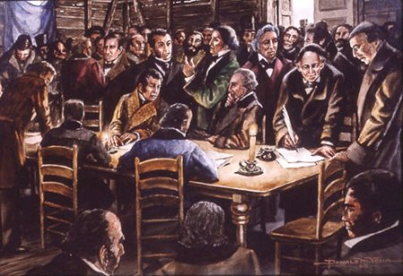 the declaration of independence signing. Today is Texas Independence